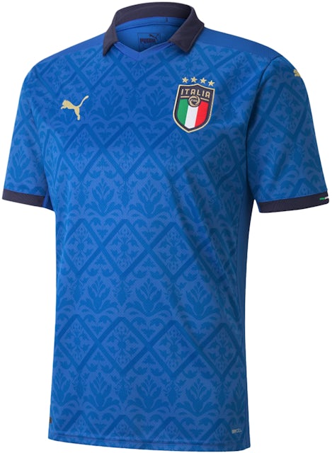 Mens Team Italy Home Blue Peacoat UEFA 2020 Men\'s Jersey Replica Power - Puma Euro US