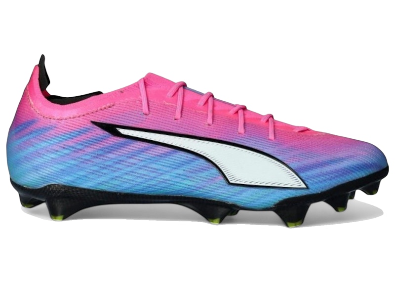 Men's Puma Ultra 6 Carbon FG Showtime Sneakers in Poison Pink/Puma Black/Sun Stream