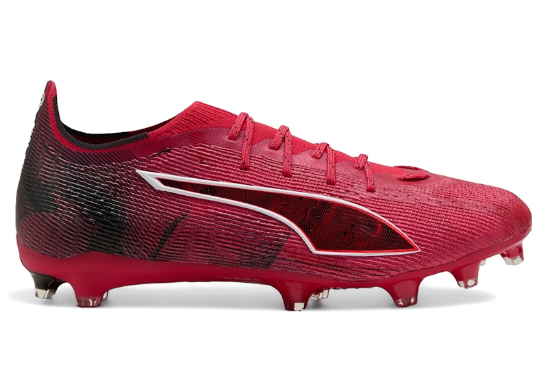 Pre-owned Puma Men's  Ultra 6 Pro Fg/ag Christian Pulisic Sneakers In Fast Red/ Black/fire Orchid