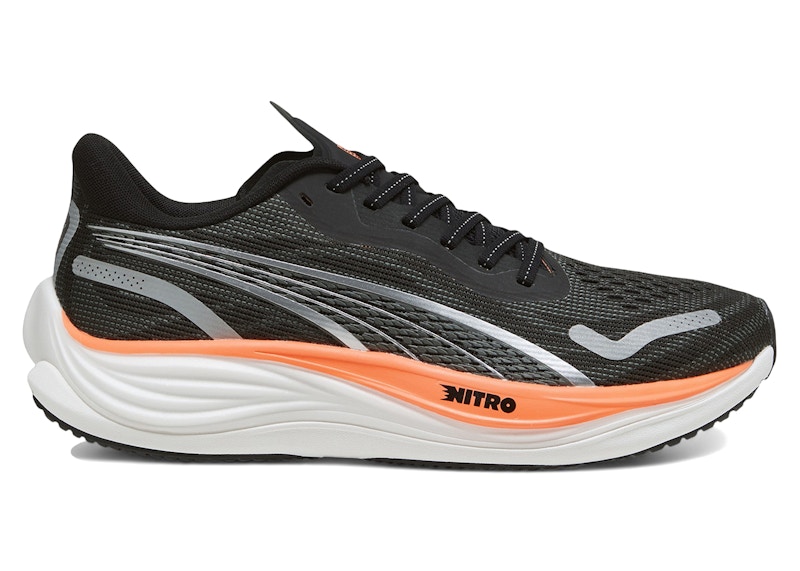 Pre-owned Puma Men's  Velocity Nitro 3 Sneakers In Black/silver/neon Citrus