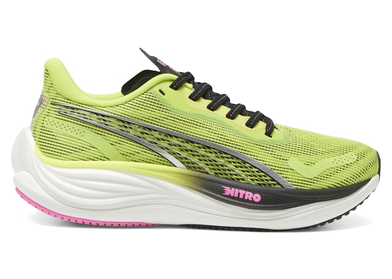 Pre-owned Puma Velocity Nitro 3 Psychedelic Rush (women's) Sneakers In Lime Pow/black/poison Pink In Multi