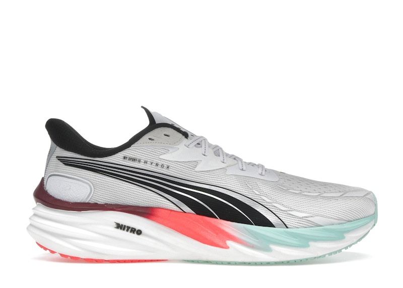 Pre-owned Puma Velocity Nitro 4 Hyrox White (women's) Sneakers In  White/mint Melt/glowing Red