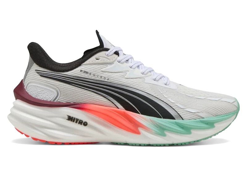 Pre-owned Puma Velocity Nitro 4 Hyrox White (women's) Sneakers In White/mint Melt/glowing Red