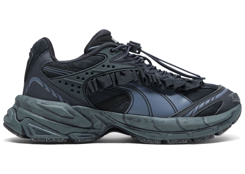 Pre-owned Puma Velophasis Collina Strada Vintage Black (women's) Sneakers In Flat Dark Grey/ Silver