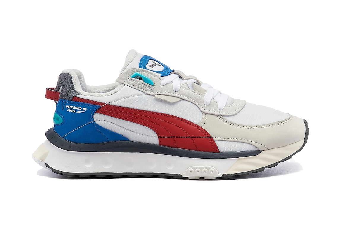 Click to view more detailed imagery on our partner's website Pre-owned Puma Wild Rider Layers White Urban Red In White/urban Red