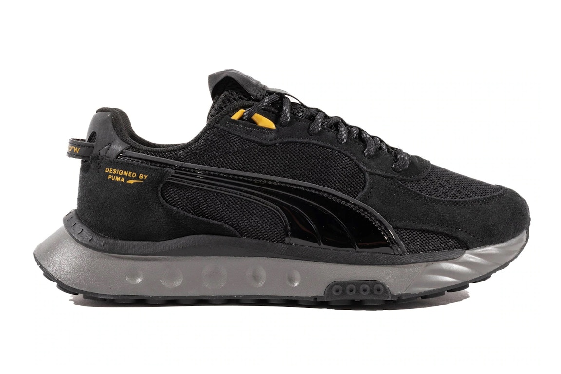Click to view more detailed imagery on our partner's website Pre-owned Puma Wild Rider Neymar Jr. Black Castlerock In Black/castlerock