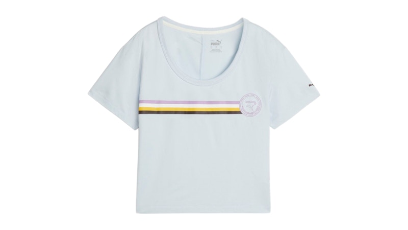 Puma Women's Lemlem Crew Neck Short Sleeve T-Shirt Icy Blue