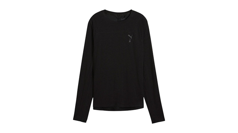 Puma Women's Seasons Wool Crew Neck Long Sleeve T-Shirt Black