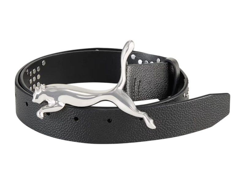 Pre-owned Puma Men's X A$ap Rocky Cat Belt In Black/white In Multi