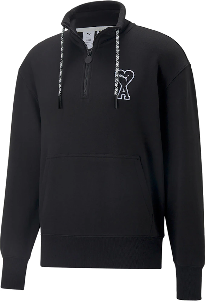 Puma x Ami Half Zip Sweatshirt Black - FW22 - US