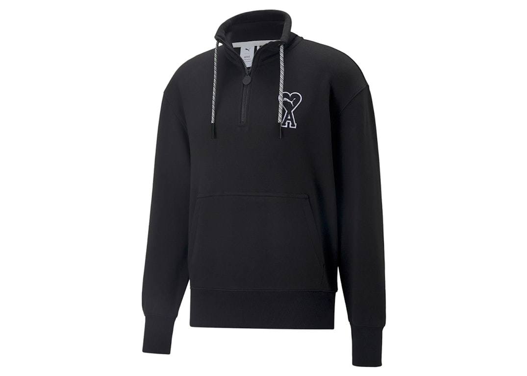 Pre-owned Puma X Ami Half Zip Sweatshirt Black