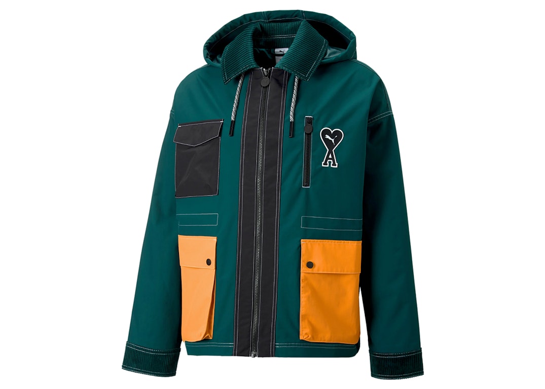 Pre-owned Puma X Ami Woven Jacket Varsity Green