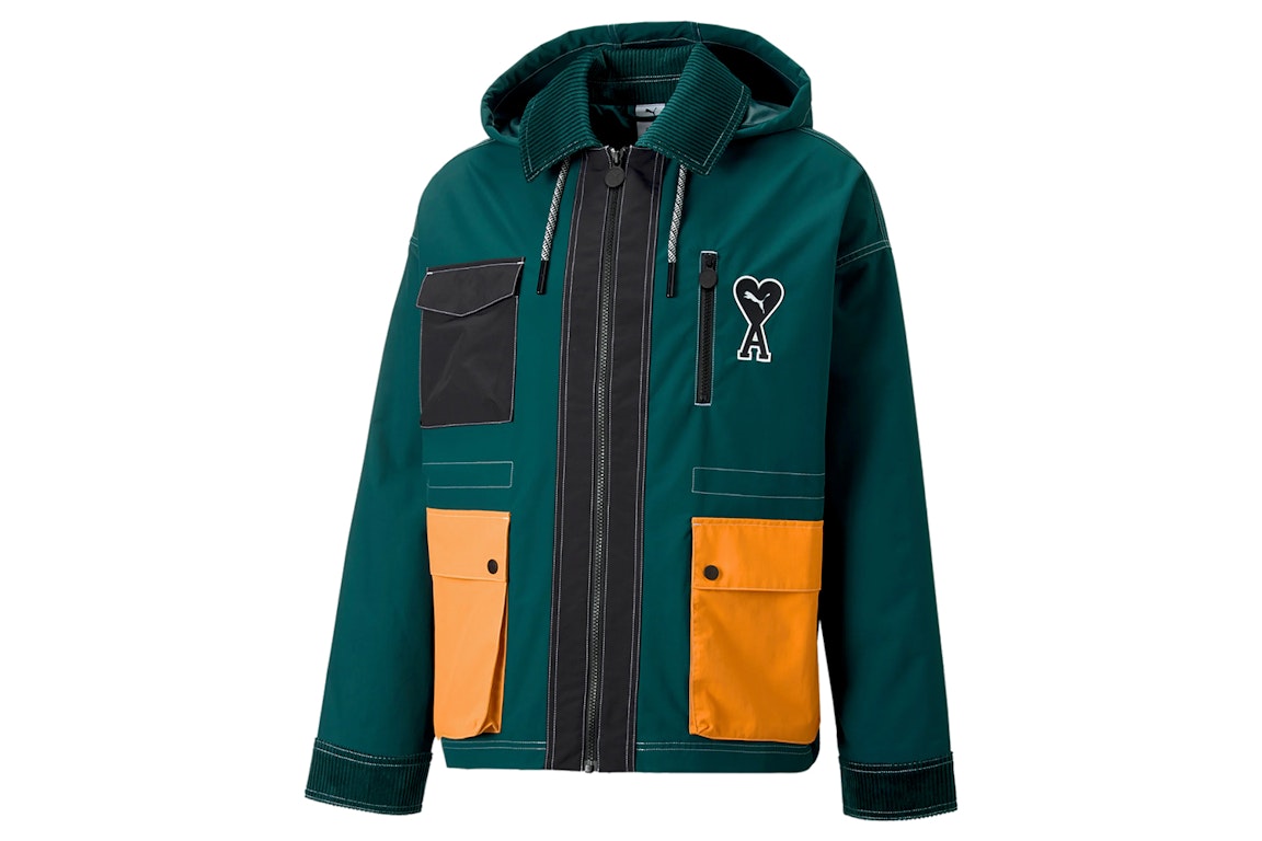 Pre-owned Puma X Ami Woven Jacket Varsity Green