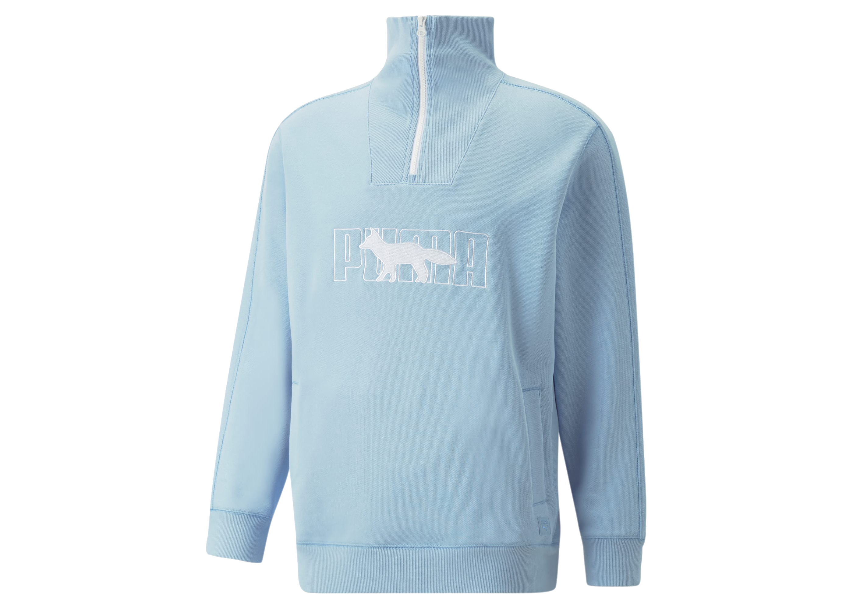 Puma x Maison Kitsune Half-Zip Sweater Blue