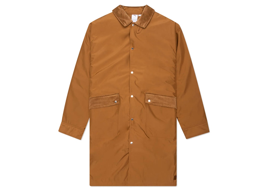 Pre-owned Puma X Maison Kitsune Trench Coat Brown