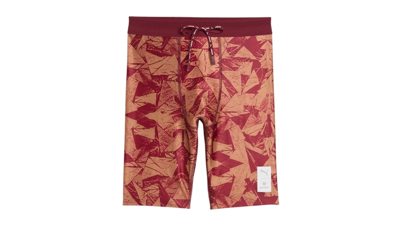 Men's Puma x Saysky Graphic Tight Shorts in Team Regal Red/Aop
