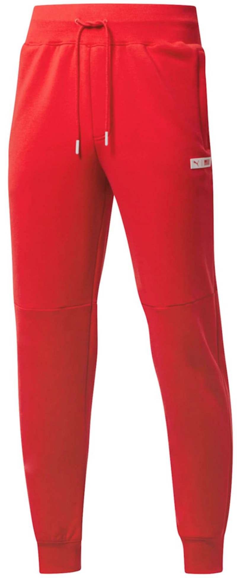 red puma pants