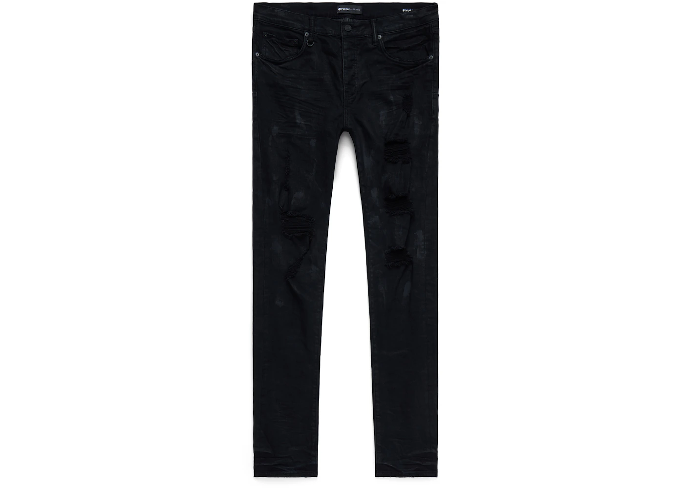 Purple Brand Black Oil Spill Jean Black