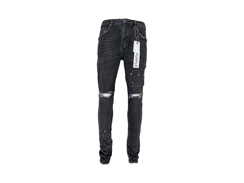 Purple Brand Black Over Spray Core Jeans Black メンズ - JP