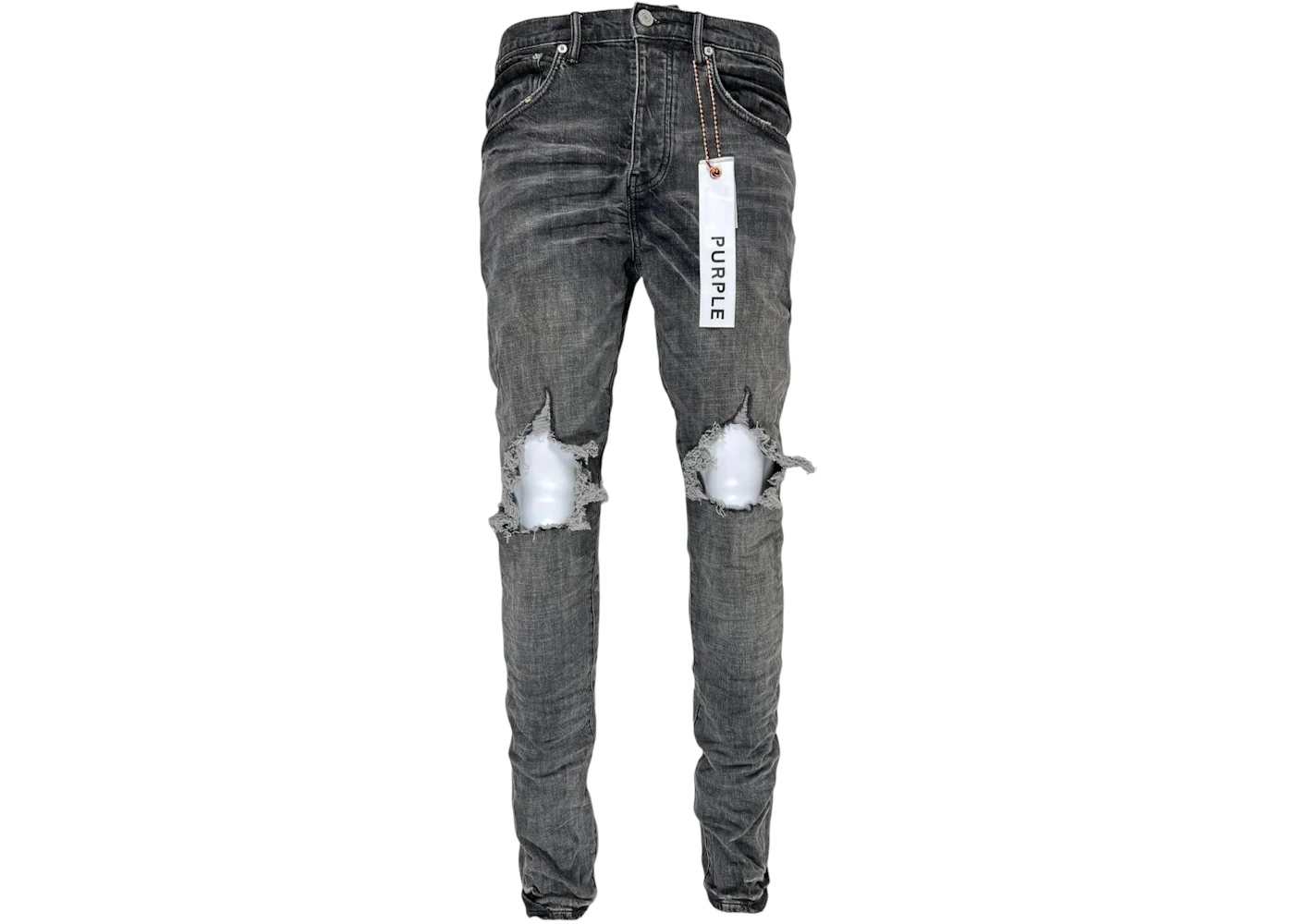 Purple Brand Grey Dirty Blowout Jean Black
