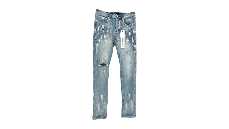 【PURPLE BRAND】Light Indigo Paint Blowout P001 Light Indigo Paint Blowout – PURPLE BRAND