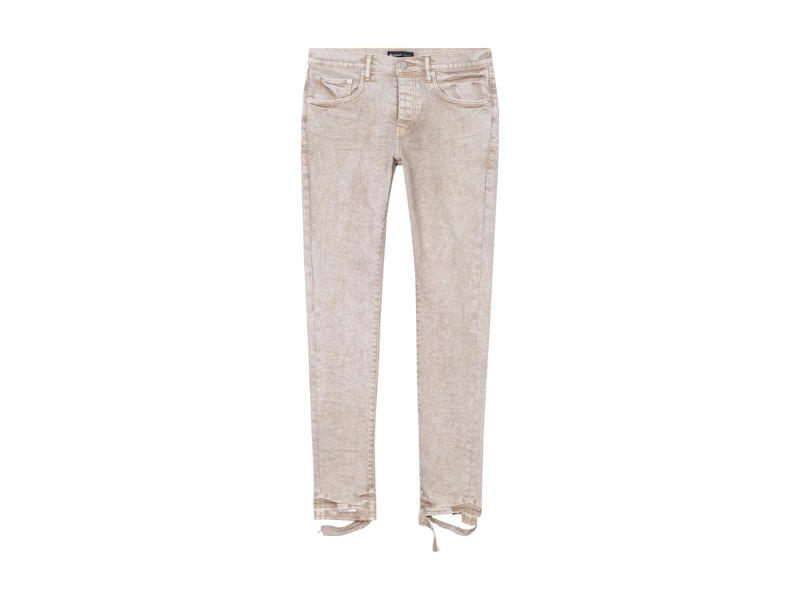 Purple Brand Low Rise Skinny Jeans Beige Snow Wash メンズ Purple Brand Low Rise Skinny Jeans Beige Snow Wash メンズ