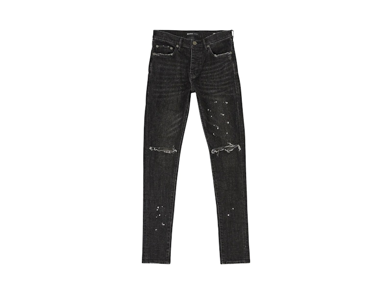 Purple Brand Over Spray Pants Black Men's - US