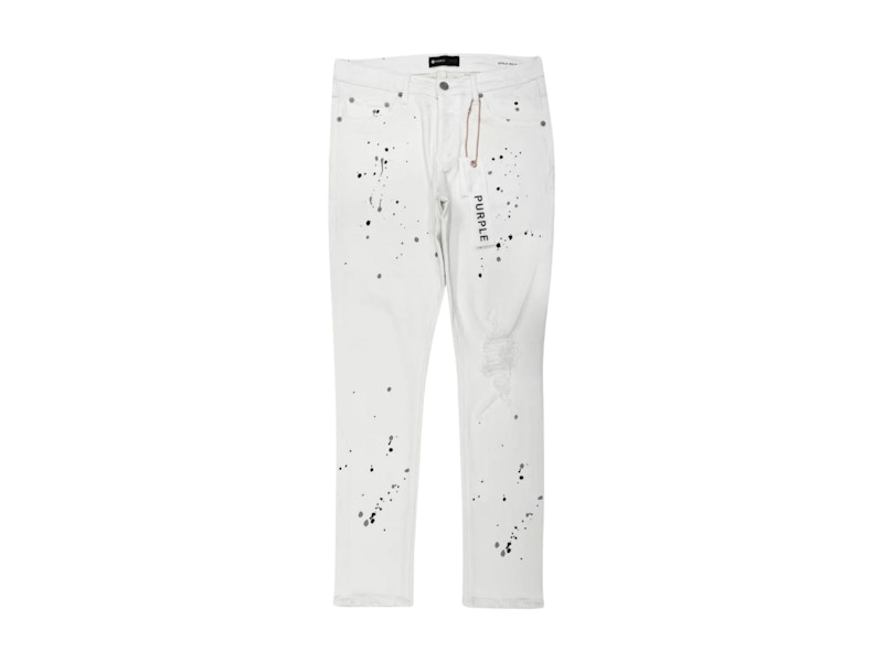 Purple Brand Paint Blowout Denim Pants White メンズ - SS25 - JP