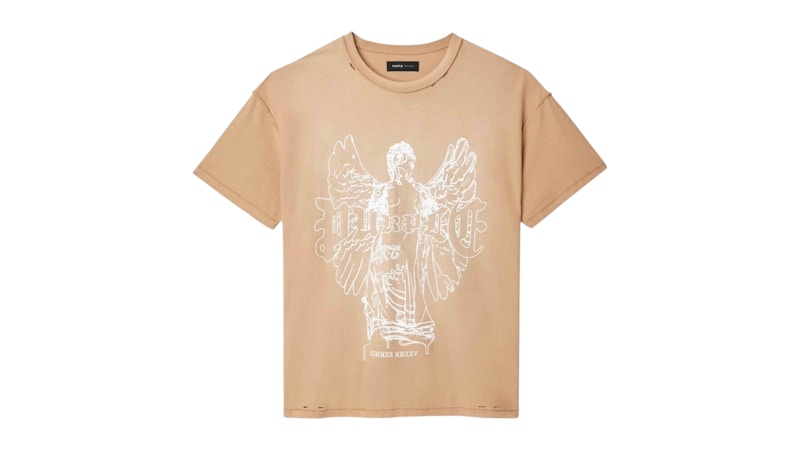 Purple Brand Textured Inside Out Tee Tan Men's - SS25 - US Purple Brand Textured Inside Out Tee Tan Men's - SS25 - US