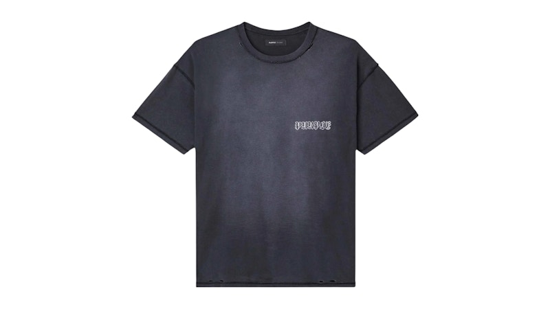 Purple Brand Textured Inside Out Tee Washed Black