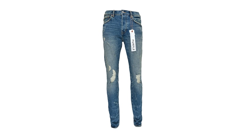Purple Brand Thrashed Jeans Mid Indigo Men's - SS24 - US