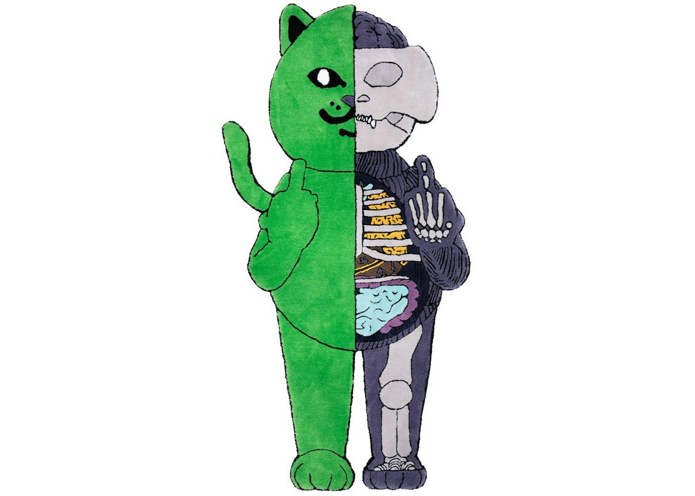 Ripndip R Nerm Ae 09 Anatomy Rug Green Purple Ripndip R Nerm Ae 09 Anatomy Rug Green Purple
