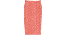 ROTATE H&M Flower Pencil Skirt Spiced Coral