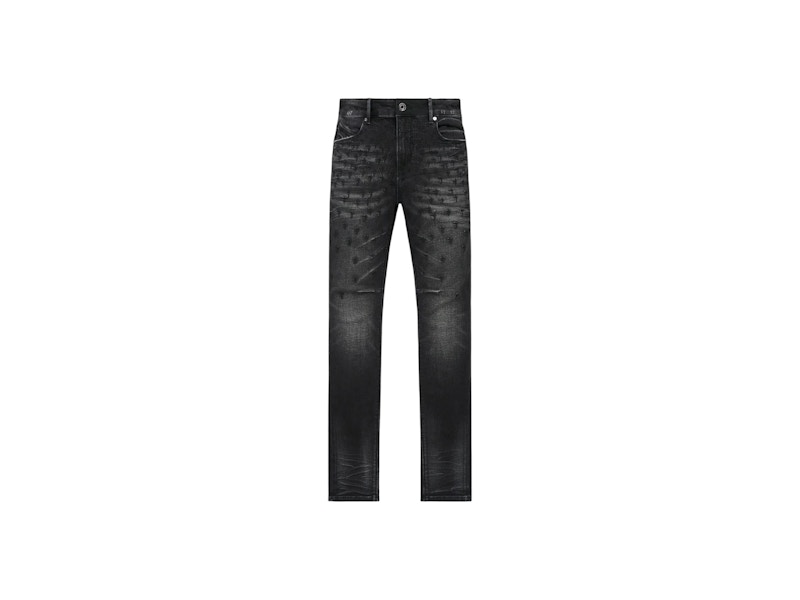 RtA Bryant Skinny Graphite Fade Allover Cross Jeans Graphite