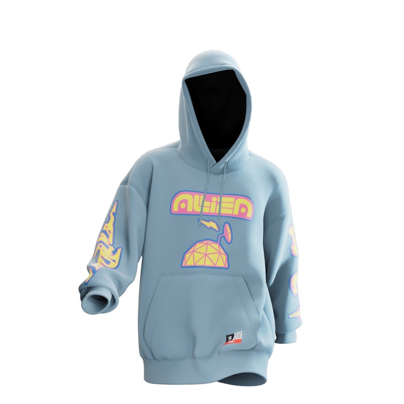 RTFKT CloneX Alien Hoodie Pale Blue Men's - US