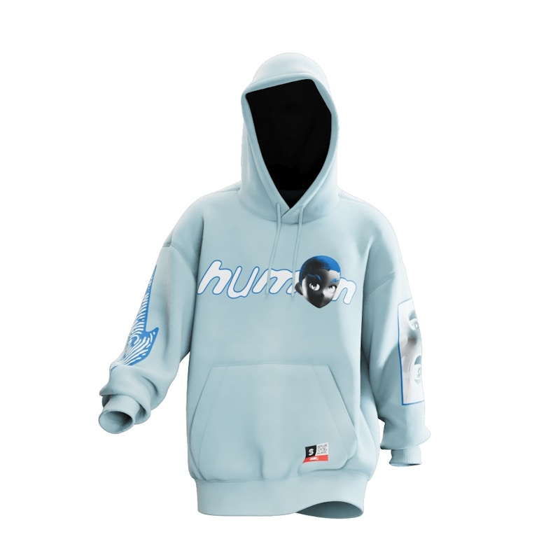 RTFKT CloneX Human Hoodie Light Blue Men's - US