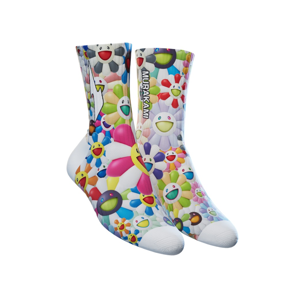 RTFKT CloneX Murakami Drip Socks White/Multi