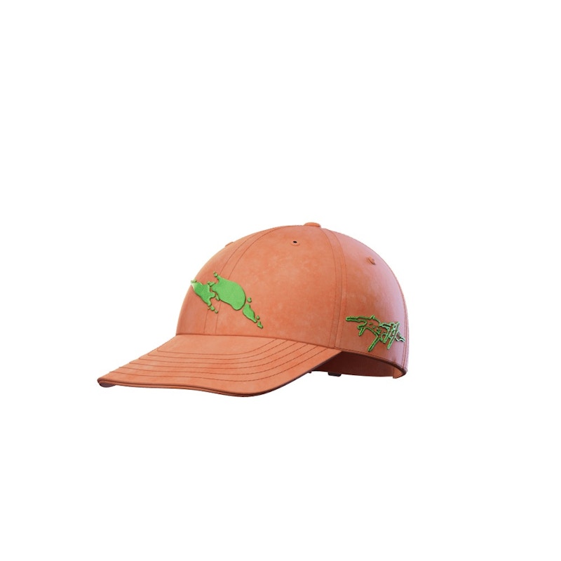 Pre-owned Rtfkt Clonex Reptile Hat In Orange