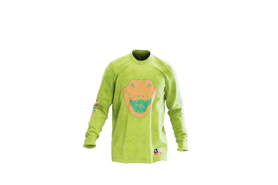 Pre-owned Rtfkt Clonex Reptile L/s T-shirt Lime