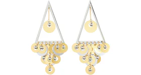 Rabanne H&M Beaded Disc-Embellished Earrings Silver/Gold