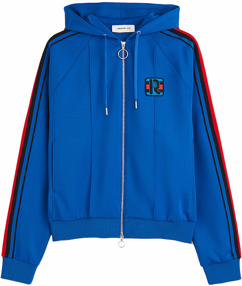 Rabanne H&M Appliqued Hooded Track Jacket (Mens) Blue Men's - FW23 - US