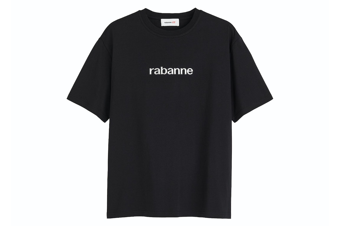 Pre-owned Rabanne H&m Appliqued T-shirt Black