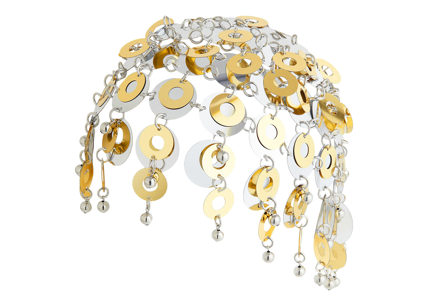 Rabanne H&M Beaded Disc-Embellished Headpiece Silver/Gold