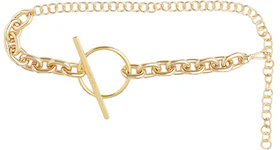 Rabanne H&M Buckle-Detail Chain Waist Belt Gold