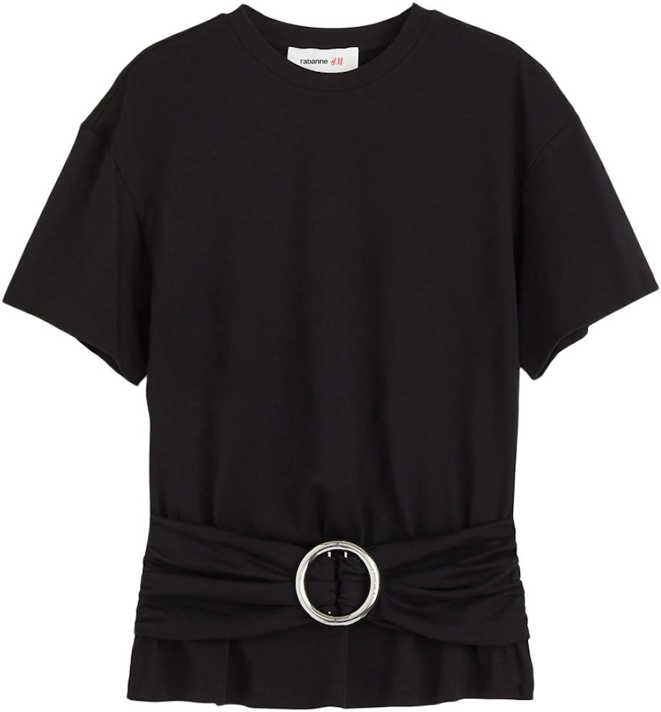 Rabanne H&M Buckle-Detail T-Shirt Black - FW23 - US