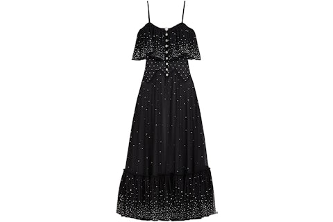 Rabanne H&M Embellished Chiffon Dress Black - FW23 - US Rabanne H&M Embellished Chiffon Dress Black - FW23 - US