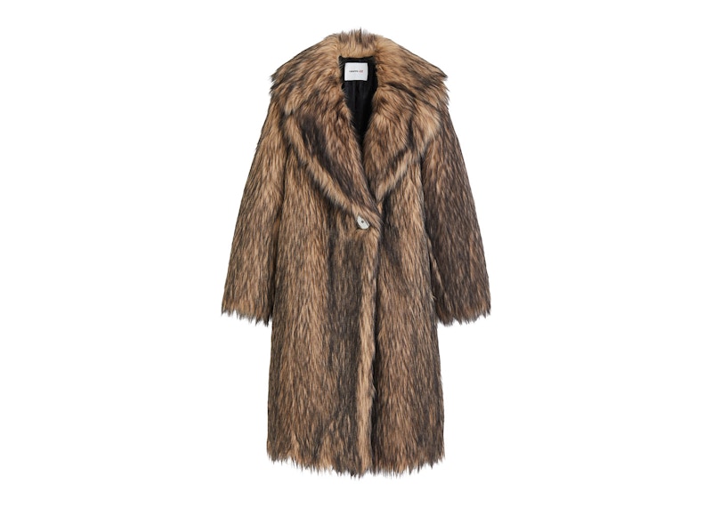 Faux fur coat deals h and m