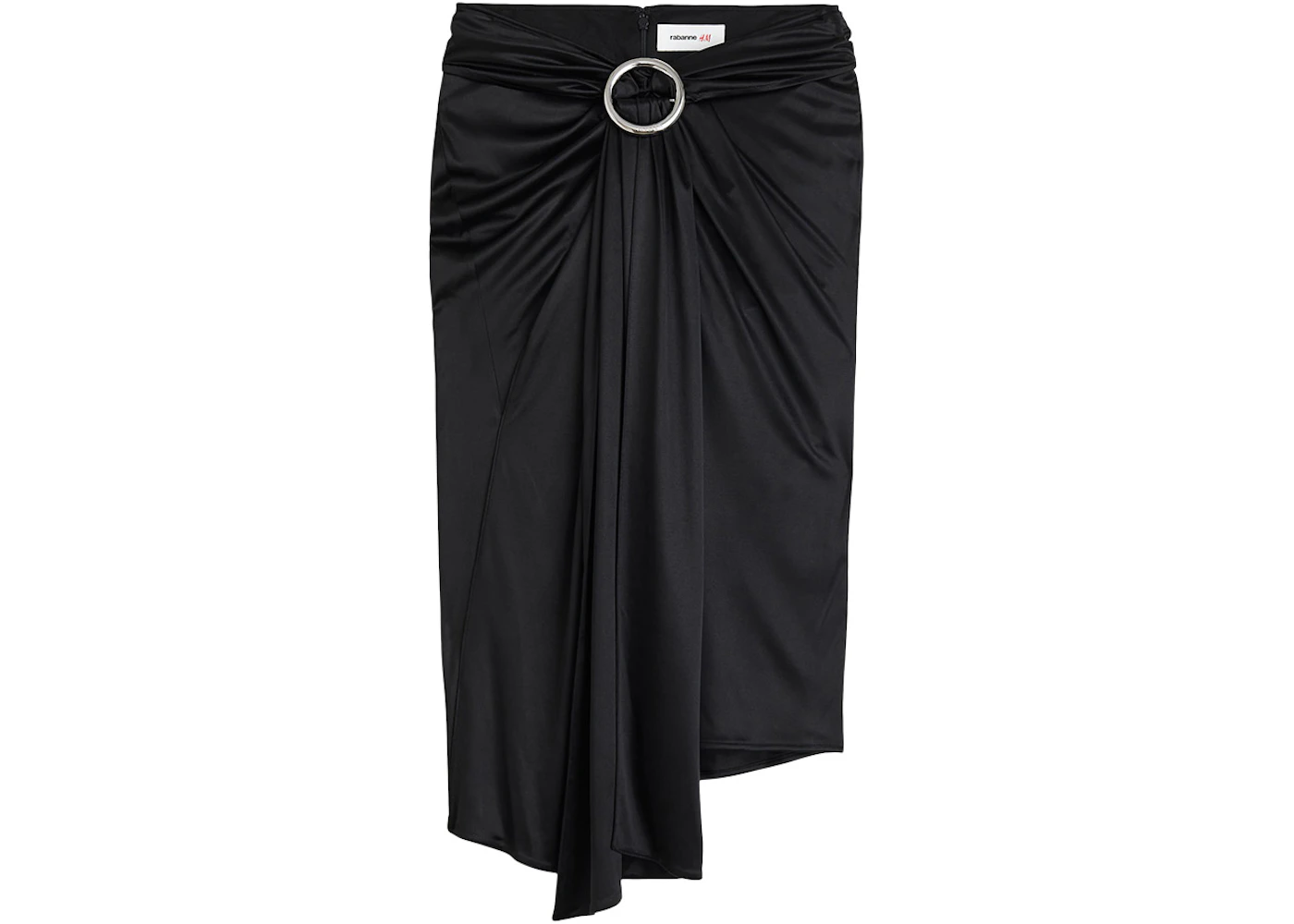 Rabanne H&M Jersey Skirt with Buckle Detail Black FW23 US