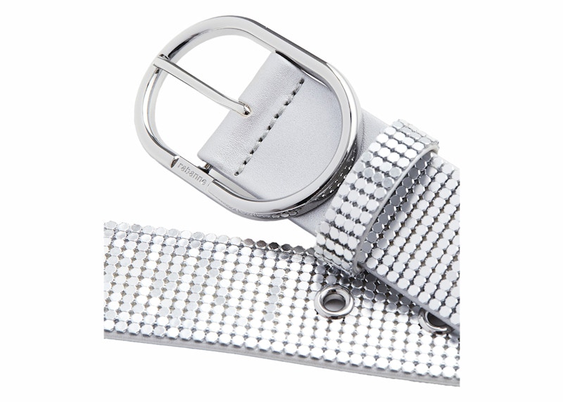 Rabanne H&M Metal-Mesh Leather Belt (Mens) Silver Men's - FW23 - US