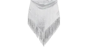 Rabanne H&M Metal-Mesh Skirt with Fringe Silver